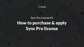 How to purchase amp apply a Sync Pro license [upl. by Naharba]