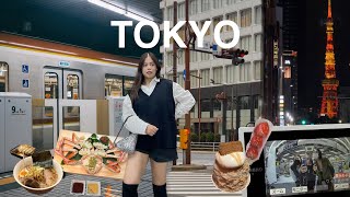 TOKYO VLOG⏤ exploring the city shopping amp what i ate • japanese dessert snow crab amp hidden gems 🍰 [upl. by Elspet]