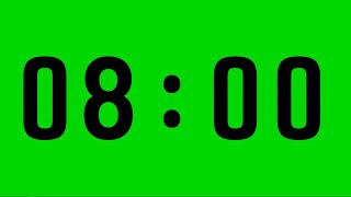 8 Minute Countdown Timer Chroma Key  No Sound [upl. by Aicilec]