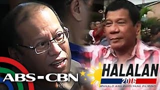 Bandila Aquino congratulates Duterte for Halalan 2016 victory [upl. by Milas766]