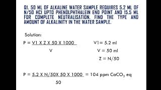 NUMERICAL ALKALINITY OF WATER [upl. by Atinaj]