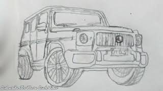 Mercedes GWagon Drawing tutorial [upl. by Einnim169]