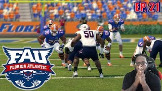 NATTY OR BUST  FAU DYNASTY NCAA FOOTBALL 14 EP 21 [upl. by Nonnaehr]