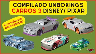 SUPER COMPILADO de Unboxings do Filme CARROS 3 DISNEY PIXAR  NextGen Racers [upl. by Asital783]