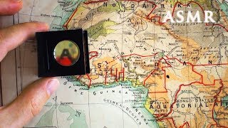 ASMR Deep Voice Reading Maps from 1895 Atlas  using Loupe [upl. by Nnaeitak]