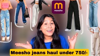 Perfect jeans haul from meesho how to find jeans on meeshoMeesho jeans tryon  review [upl. by Nahtanod]