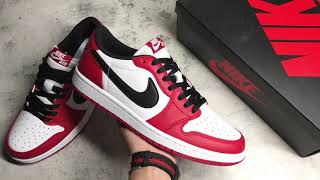 Ready for Nike Air Jordan 1 Low quotBlack Red Whitequot [upl. by Jezreel43]