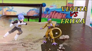 SSB Vegeta vs Golden Frizer Stop Motion [upl. by Earased24]