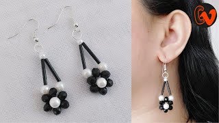 Beaded Earrings Tutorial  Beaded Jewelry [upl. by Oruasi805]