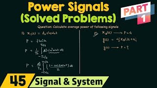 Power of CT Signals Solved Problems  Part 1 [upl. by Sontich]