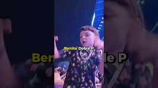 Benito Doble P conoce a su ídolo Peso Pluma pesopluma benitodoblep shorts monterrey [upl. by Orling]