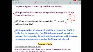 Valproic acid  Sodium valproate Mechanism of action  Anti epileptic drug [upl. by Triley]