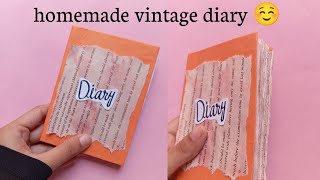 how to make vintage diary for journaling 😱 make vintage diary using paper sheets [upl. by Adaha500]