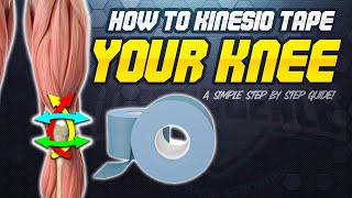 How To Kinesio Tape Your Knee  Super Easy  Highly Effective [upl. by Anitsyrc]