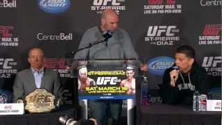 Fight News Now UFC 158 Press Conference Edition [upl. by Wynn]