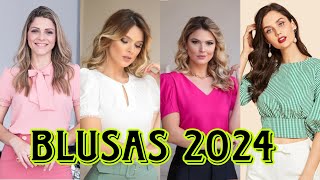 BLUSAS DE MODA Y TENDENCIAS 202423 JUVENILES Y CASUALES PARA VESTIR BIEN TODOS LOS DIAS [upl. by Fulbright]