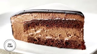 Professional Baker Teaches You How To Make CHOCOLATE MOUSSE CAKE [upl. by Nilrev]