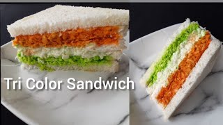 Tricolor Sandwich Recipe  Tiranga Sandwich  Independence Day Special Recipe By Taste The Best [upl. by Tammany707]