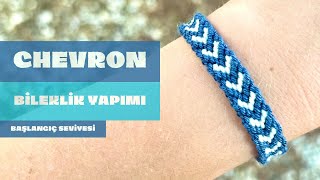 Chevron Bileklk Yapımı  İpten Bileklik Yapımı  İnce Bileklik Yapımı  DIY  89 [upl. by Trawets]