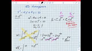 Variación de parámetros — ecuaciones diferenciales — ejercicios resueltos [upl. by Tad]