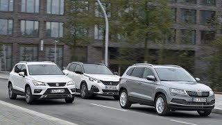 2018 Skoda Karoq vs 2018 Seat Ateca vs 2018 Peugeot 3008 [upl. by Patsy]