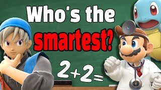 Ranking the CANONICALLY smartest Smash Bros characters [upl. by Maximilian]