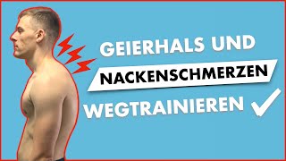 Geierhals wegtrainieren  Nackenschmerzen lindern  mit 1 Übung [upl. by Boaten]