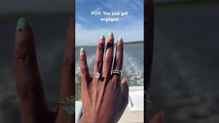 I’m a a whole feyoncé… prepair to be sick of me 😂 engaged engagementring couplevlog couplegoals [upl. by Nimzay]