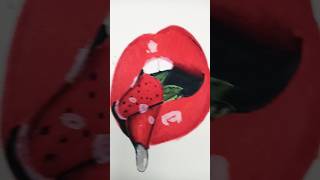 drawing tekenen lippen juicy netherlands strawberry You like it What next 🌺❤️ [upl. by Asyle]