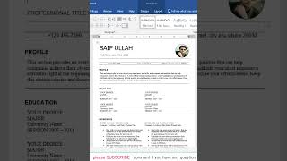 simple curriculum vitae template curriculum tutorial [upl. by Cammi310]