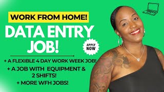 🙌🏾 A FEW GREAT LEADS A DATA ENTRY JOB  A 4 DAY WORK WEEK PART TIME JOB WORK FROM HOME JOBS 2024 [upl. by Cosenza785]