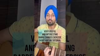 Very useful and interesting barre chords exercise for guitar beginners  Tutorial by Sanmeet Bagga [upl. by Paxon784]