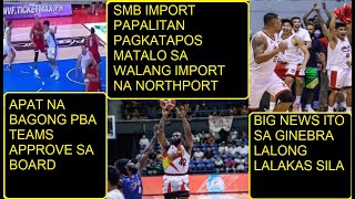 APAT NA BAGONG PBA TEAMS APPROVE  SMB IMPORT PAPALITAN NA GINEBRA LALONG LALAKAS [upl. by Hannazus]