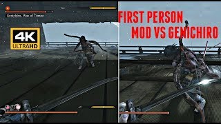 SEKIRO First Person Mod Vs Genichiro 4K [upl. by Christoforo]