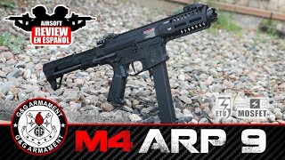 M4 ARP9 GampG  Airsoft Review en Español  Test Shot amp Crono [upl. by Llerrad398]