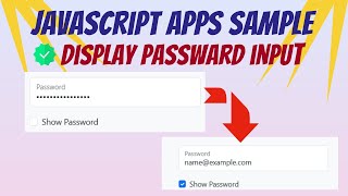 JavaScript Tutorial 20242025  JavaScript Display password input [upl. by Ainotal]