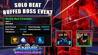 Solo Beat Buffed Boss Event With Igris and SJW  Anime Vanguards [upl. by Tray]