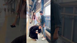 Numver mil gaya 😜 metro station ￼pe shorts funny prankvideo comedy metrovideo viralvideo yt [upl. by Anavlys304]