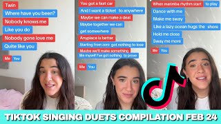 TIKTOK SINGING DUETS COMPILATIONS FEB 2024 PART 5 officialemmawhite TIKTOK MUST WATCH DUETS [upl. by Atiek]