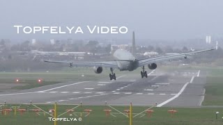 Impressive Crosswind landings on wavy runway Great piloting skills Part 2 [upl. by Aihsetal]