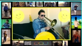 Pharrell Williams  Happy Trombone Loop fast version  Pharrell Williams Cover [upl. by Leda]