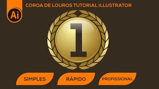 Coroa de Louros  Tutorial Illustrator [upl. by Skerl]