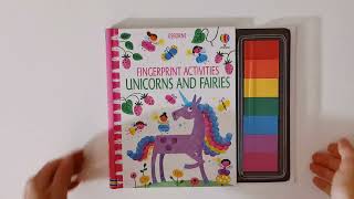 Fingerprint Activities Unicorns and Fairies USBORNE [upl. by Htidirrem443]