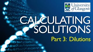 Preparing Solutions  Part 3 Dilutions from stock solutions [upl. by Enyala386]