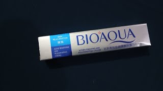 Bioaqua cream reviewsside effects benifateshow to use itbest cream for acne removal [upl. by Ytteb]