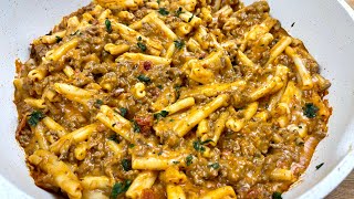 A simple pasta recipe‼️Delicious creamy beef pasta 👌👩‍🍳Family dinner recipe everyone loves 🙂 [upl. by Dewhurst292]