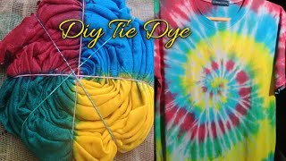 TIE DYE SPIRAL DIY EASY TUTORIAL  AMACER VLOGS Ep1 [upl. by Nayve]