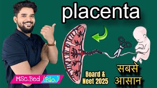 Placenta  Human reproduction  Important question class 12 amp neet  neet biology trending exam [upl. by Bendite245]