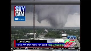 Tuscaloosa EF4 Tornado April 27 2011 James Spann Jason Simpson ABC3340 SkyCam Coverage [upl. by Tammara]