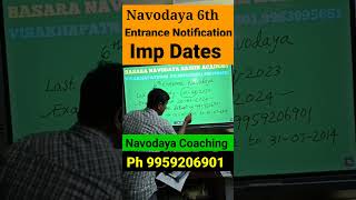 Navodaya 6th entrance 20242025 notification details jnvst 2024 [upl. by Reyna487]